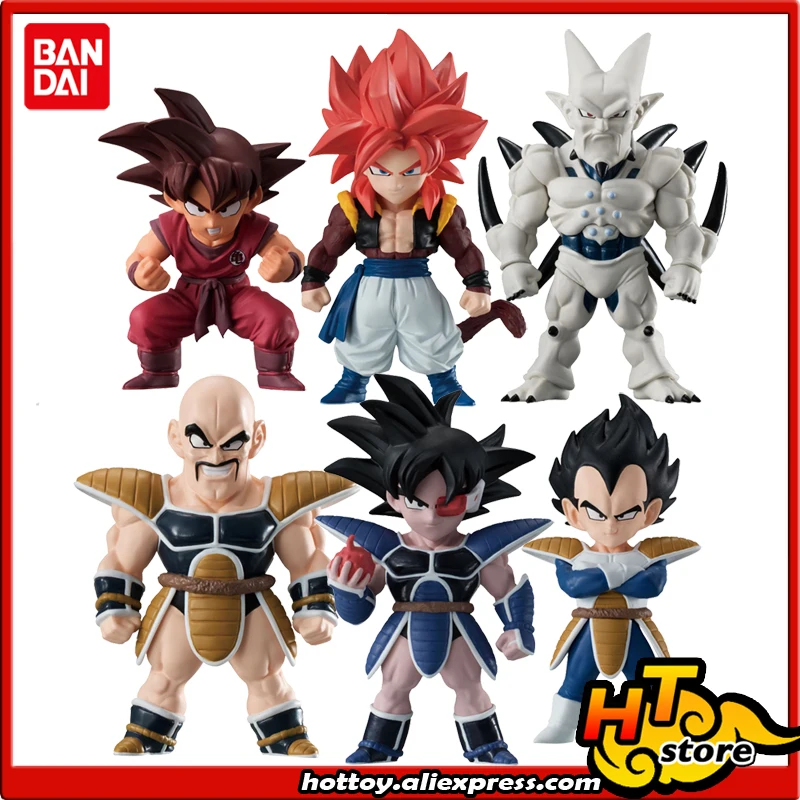100% Original BANDAI ADVERGE 08 Collection Figure - Set of 6 Pcs Nappa Turles Vegeta Goku Gogeta Syn Shenron "Dragon Ball GT"