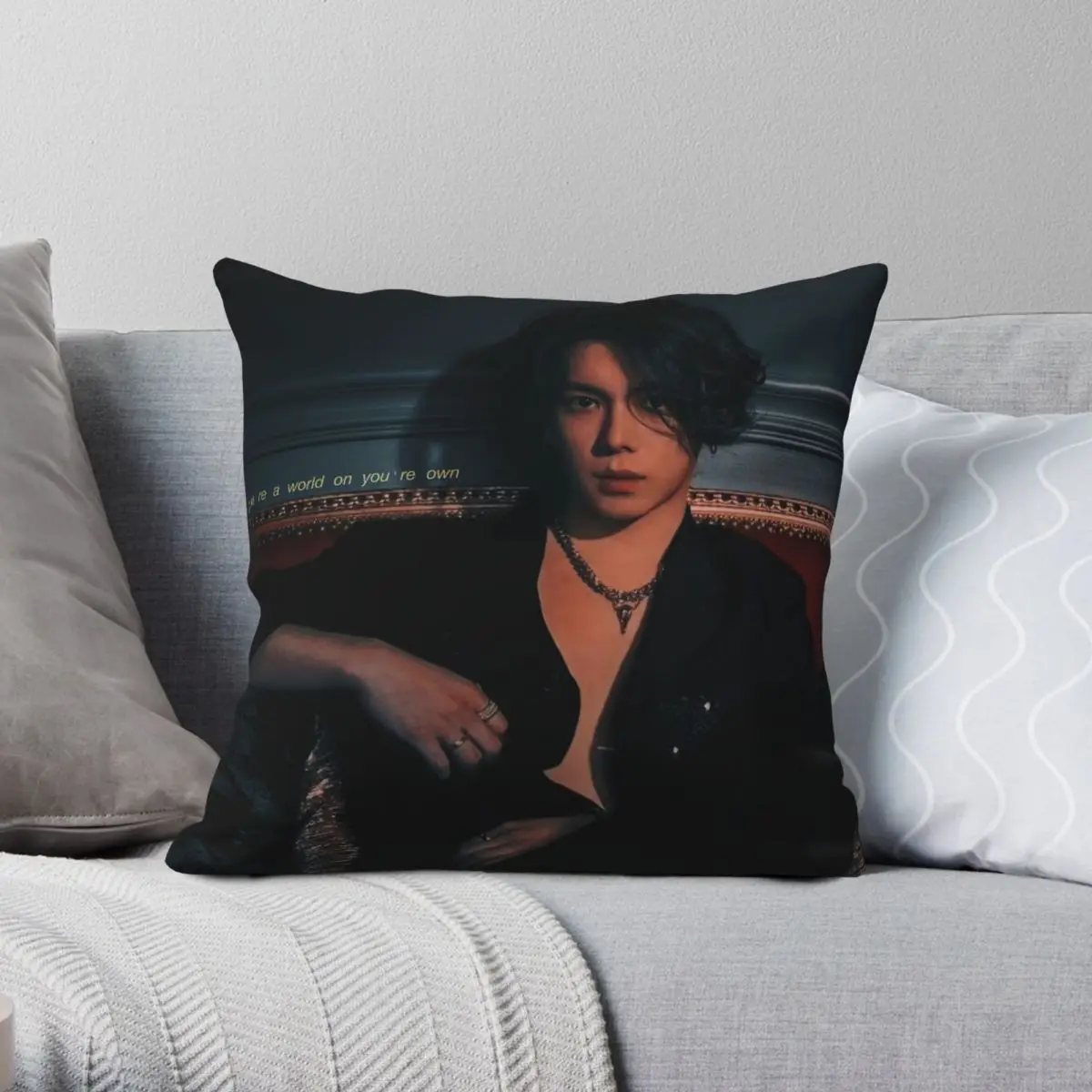 

Наволочка Samyu из полиэстера и льна, бархатная наволочка с принтом на молнии