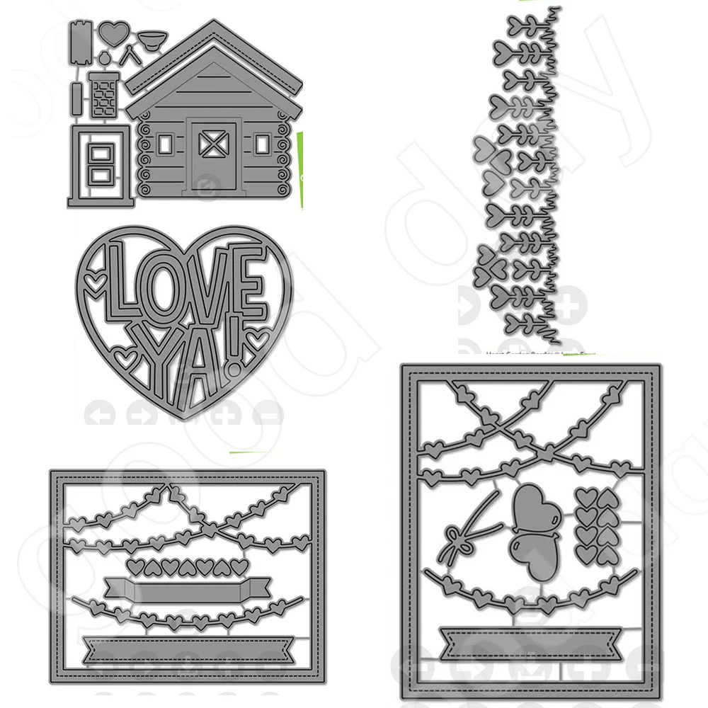 

Arrival 2023 New House Love Wreath Metal Cutting Dies Scrapbook Diary Decoration Embossing Template Diy Greeting Card Handmade