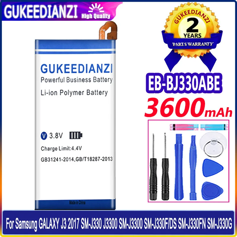 

Сменный аккумулятор GUKEEDIANZI 3600 мАч для Samsung Galaxy J3 2017 SM-J330 J3300 SM-J3300 J330FN J330G