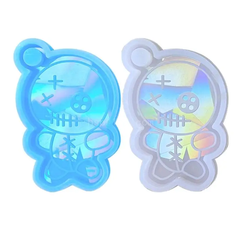 

Halloween Holographic Resin Mold Cartoon Mummy Silicone Mold Epoxy Resin Casting Tool for DIY Keychain Pendant Necklaces