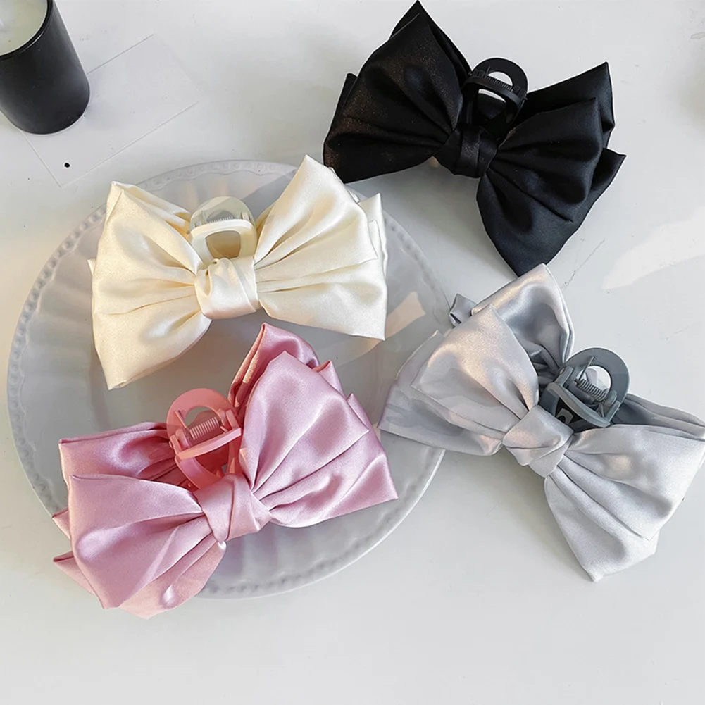 

Ribbon Bow Hair Claw Clips Fashion Cute Hair Clip For Women Grils Hairpins Clamps Crab Barrettes Hair Accessories Gifts