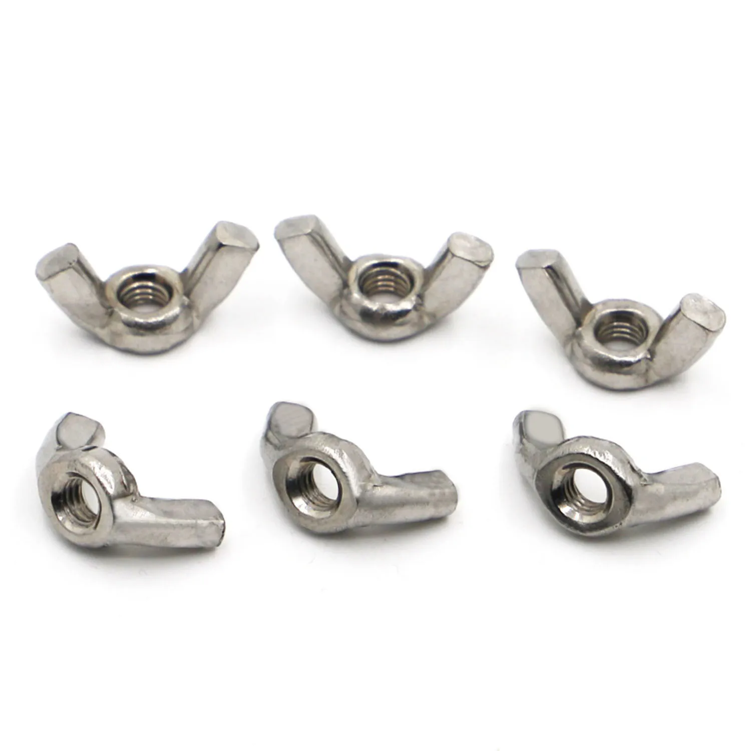 

M3 M4 M5 M6 M8 M10 M12 DIN315 GB62 304 Stainless Steel Hand Tighten Nut Butterfly Nut Ingot Wing Nuts