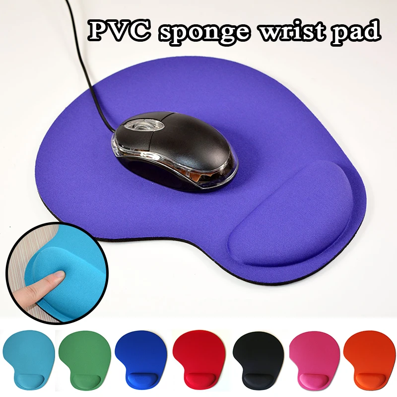 

Solid Color Mouse Pad With Wrist Protect Gaming Mousepad Mat Portable Comfortable EVA Wristband Classic School Office Supplies