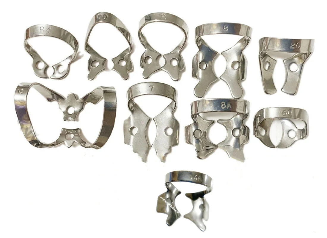 

50Pcs Dental Rubber Dam Clamps Endodontic Clip Clamp Stainless Steel