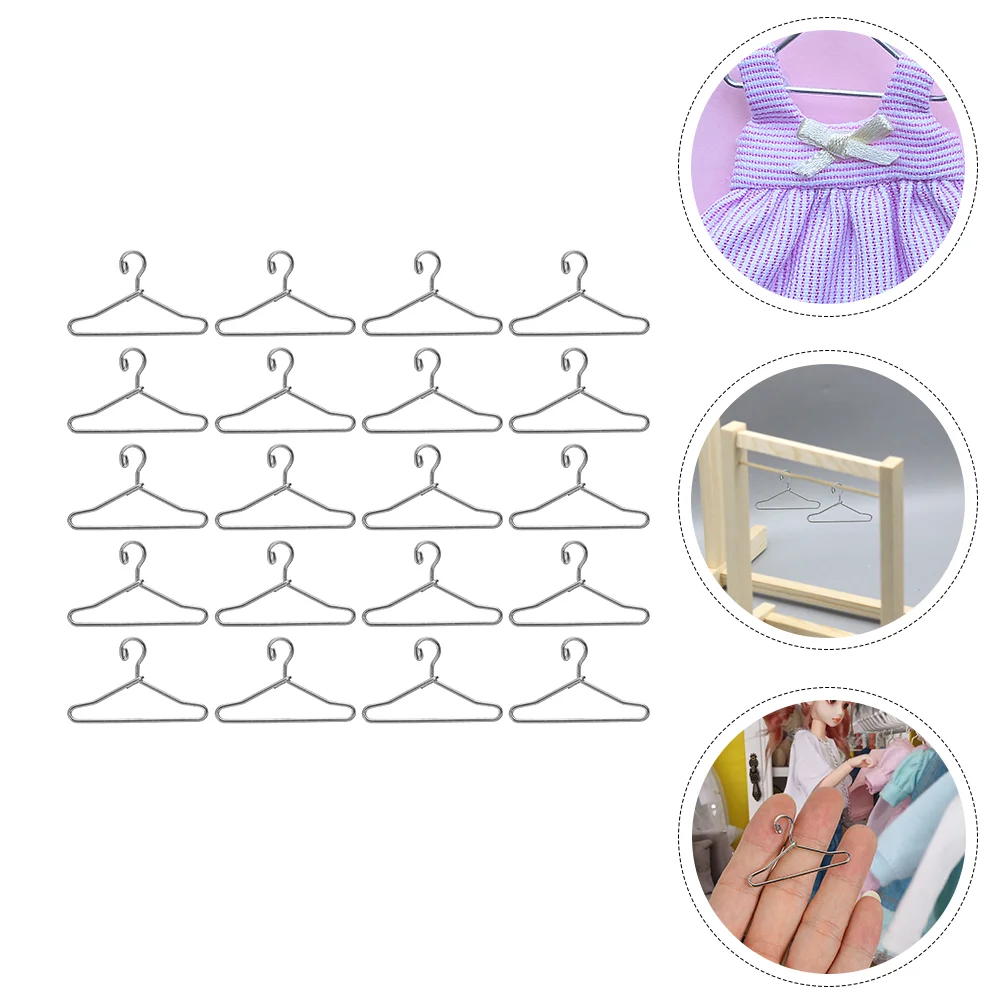 

Baby Furniture Metal Clothes Hanger Support Doll House Small Clothes Hangers Metal Doll Clothes Support Doll Coat Rack