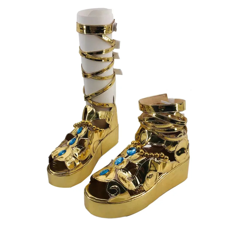 Game Identity V Luchino Diruse обувь с золотой кожей ботинки для косплея комиксы вечеринка на