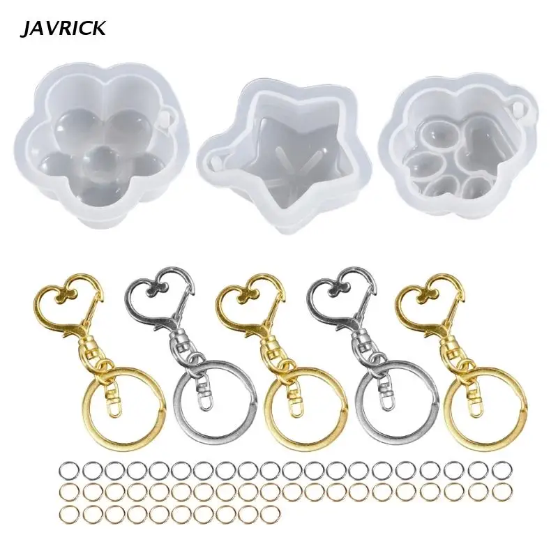 

DIY Claw Five-pointed Star Plum Keychain Mould Crystal Epoxy Silicone Mould