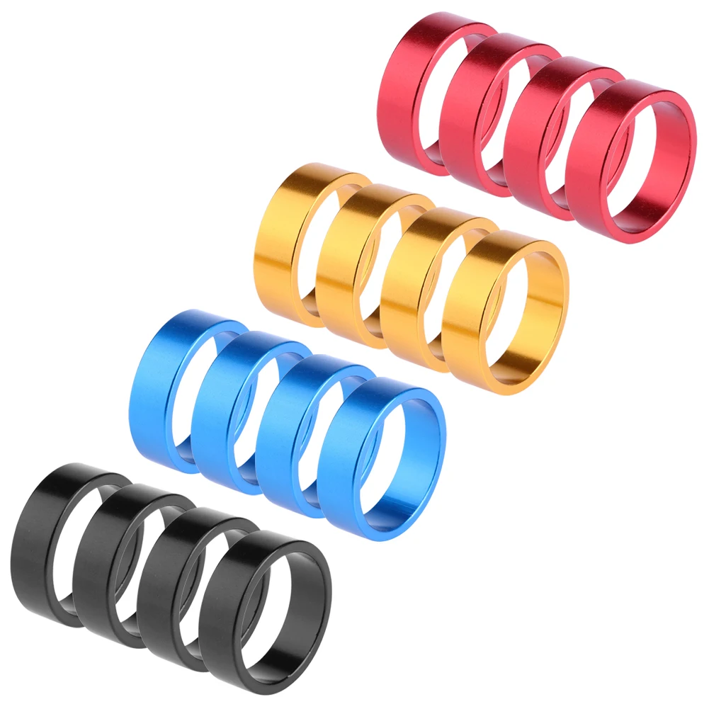 

4pcs Aluminum Alloy Bicycle Handlebar Headset Washer MTB Mountain Road Bike Front Fork Spacer Gasket Ring Cycling Accessory 10mm