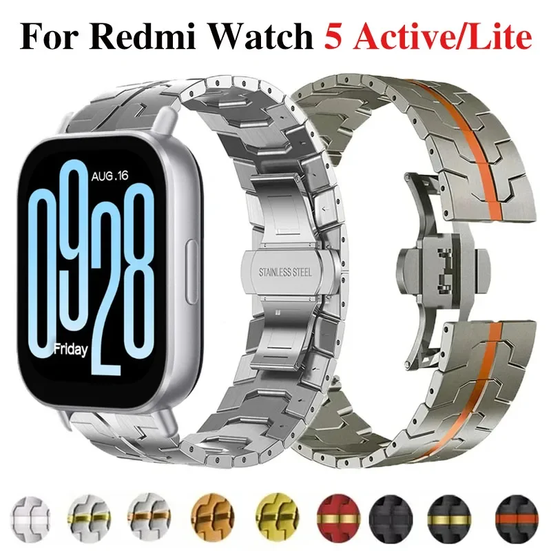 Ремешок из нержавеющей стали для Redmi Watch 5 Active Lite металлический сменный браслет