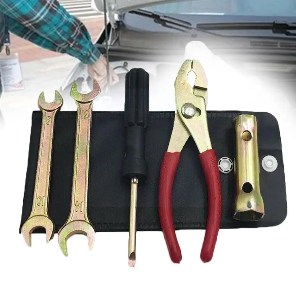 

New Motorcycle Tool Kit Spanner / Wrench / Screwdriver Alloy Motorcycle Aluminum W/storage / Kit High-quality Bag Tools Pli M8w0