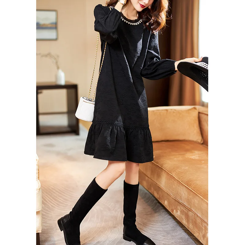 

2022 Fashion Women's autumn and winter bottoming with high-grade fishtail dress women dress