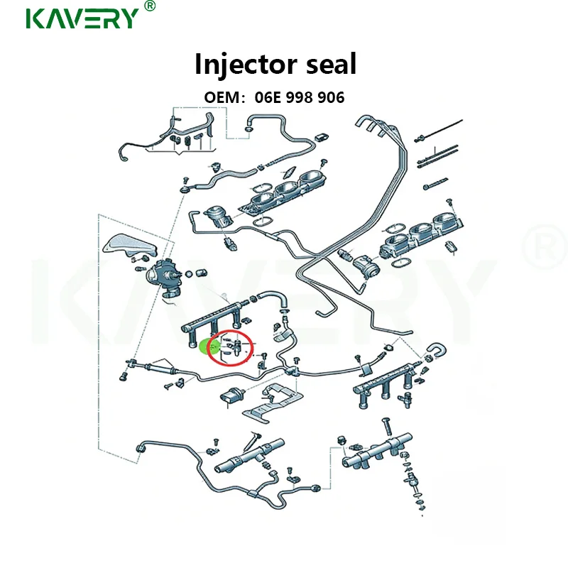 Ремкомплект уплотнений топливных форсунок KAVERY 06E998906 для Audi A5 A6 A8 S4 S5 Q7 3.0L 2012-2019, замена, автоаксессуары (art.: 3920dc6fae8d3) - 3920dc6fae8d3