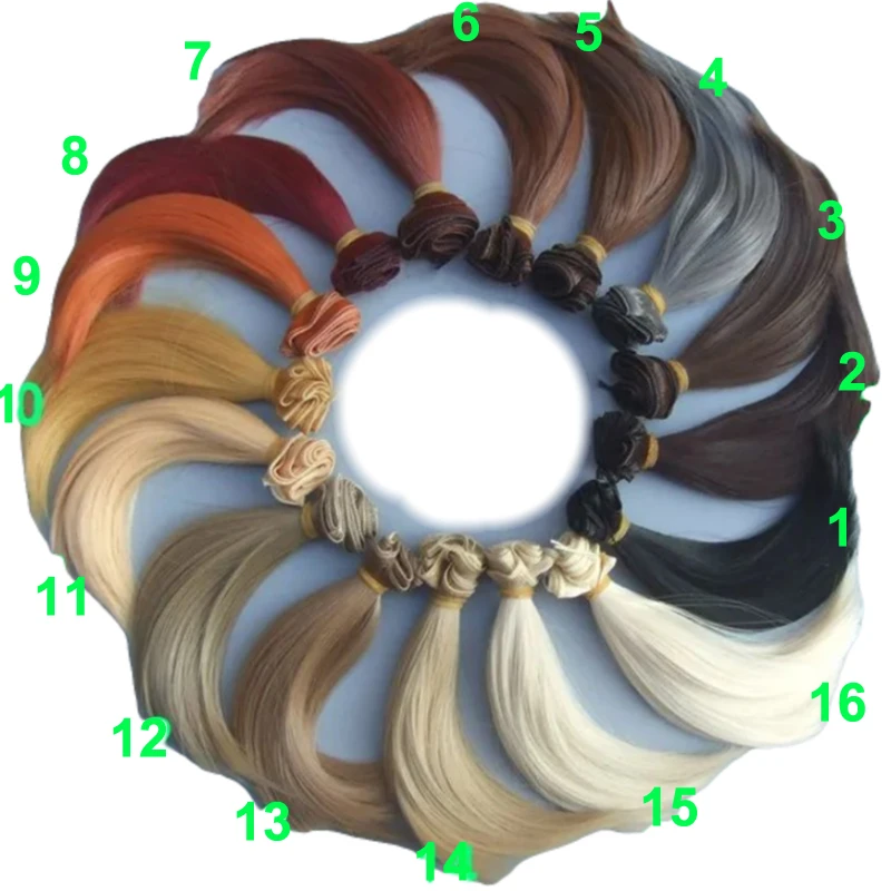 Factory offer 15cm high temperature heat resistant doll hair for 1/3 1/4 1/6 BJD diy natural wave thick wigs