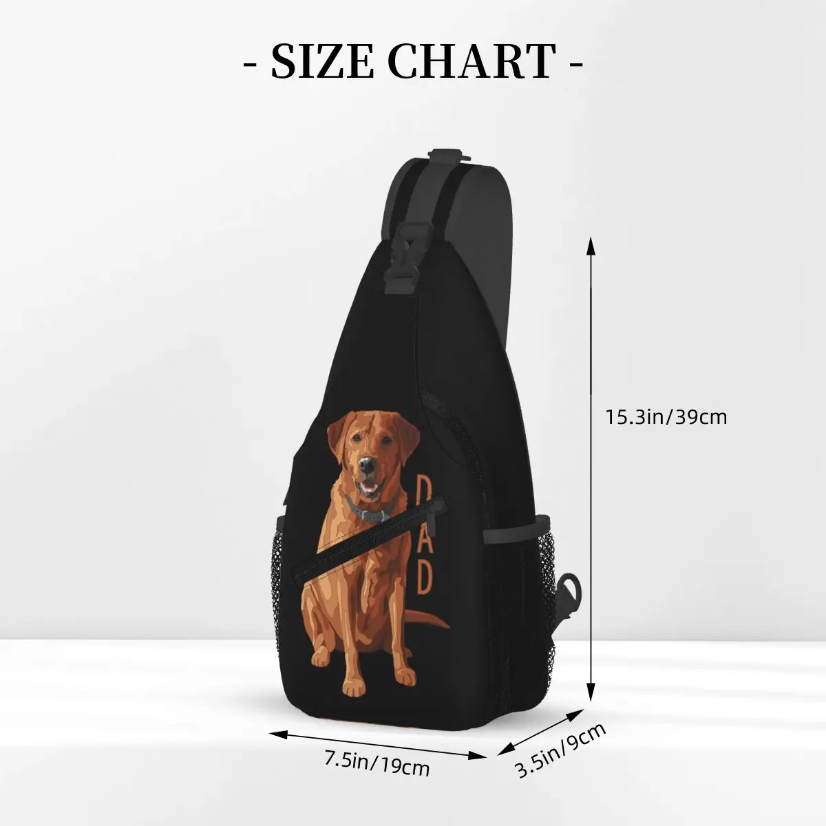 Lab Dad Fox Red Labrador Retriever Сумка на грудь для собаки Мужской рюкзак через плечо слинге
