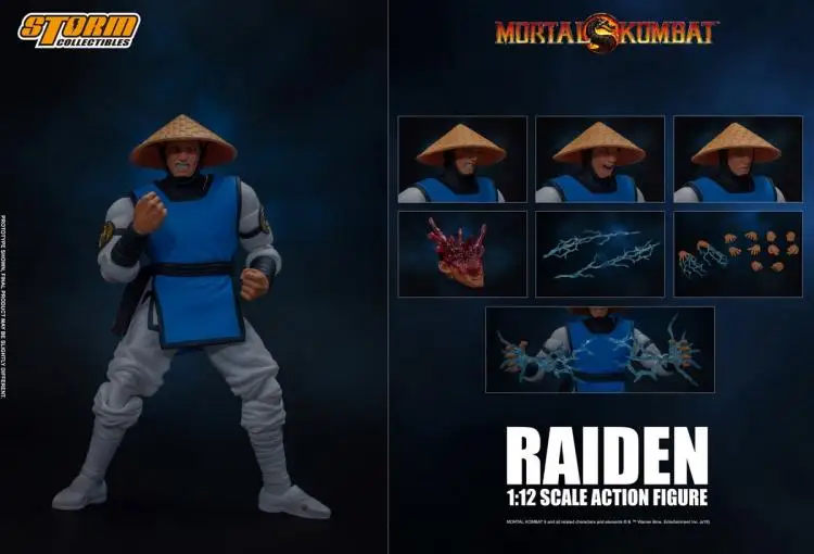 

Женская 1/12 Raiden Sdcc Mortal Kombat 2020, синяя и красная, 6 дюймов, экшн-фигурка игрушки от Storm
