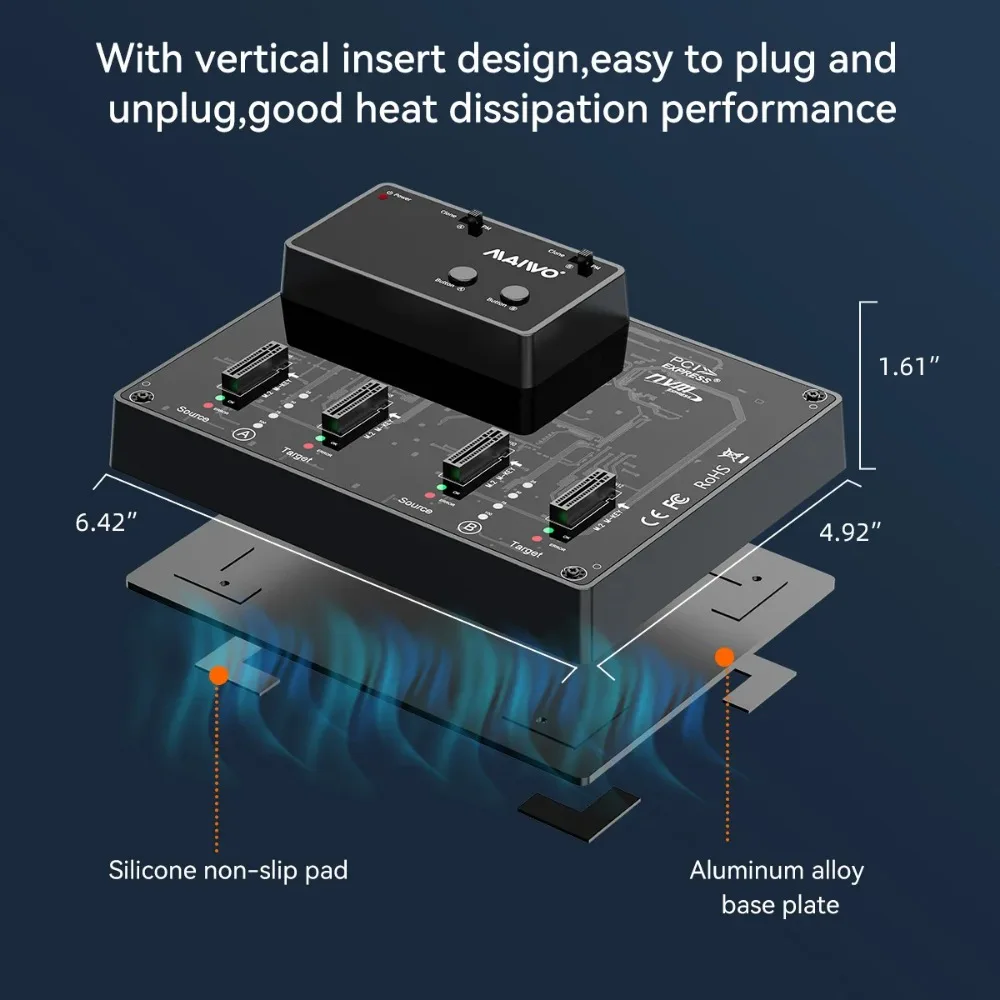 Maiwo Hdd И Ssd Enclosure Device Usb Type-c Внешний Считыватель Жестких Дисков Writer Clone Tool Для M.2 Nvme 8tb