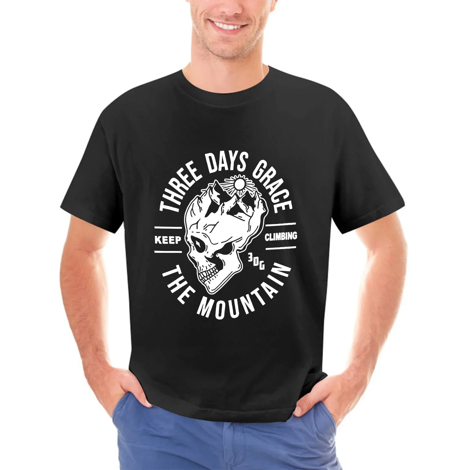 Мужская черная футболка Three Days Grace Mountain