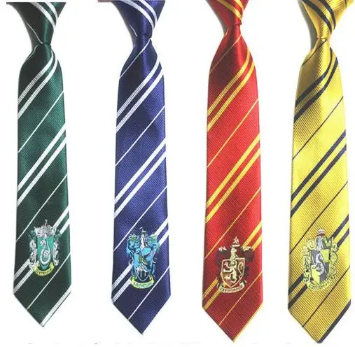 Галстук Harries School of Witchcraft and Wizardry uniform tie anime COS clothing полосатый значок Женские Мужские