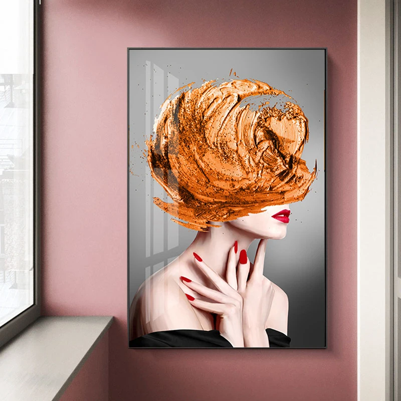 

Sexy Woman Luxury Art Poster Canvas Print Home Decor Wall Art Painting Portrait Figure Print Picture for Living Room Bedroom