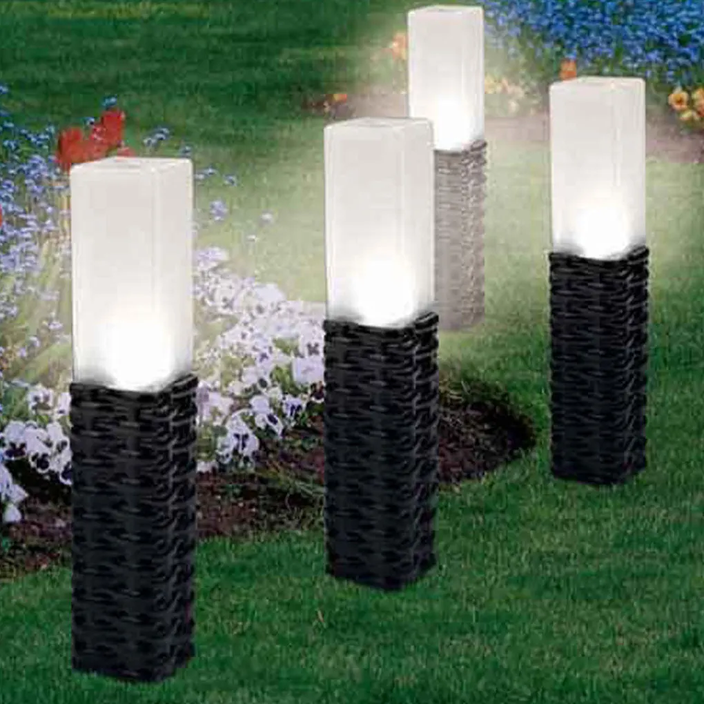 

Outdoor Solar-powered Pathway Light Rectangular Home Park Ground Lamp
