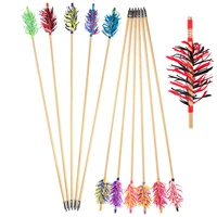 12pcs 32 wooden arrows color turkey feather shaft diameter 8 5mm archery recurve traditional long bow shooting hunting practise