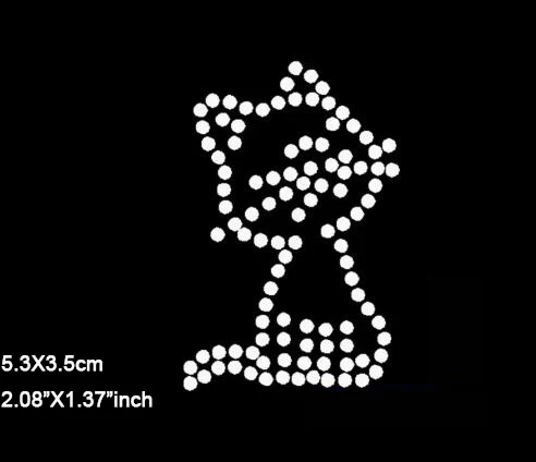 30 шт./лот (5 3X3 5 см) кошачий узор горячая фиксация переводные мотивы со стразами