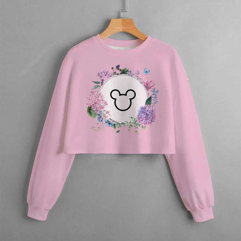 

2022 Autumn/Winter Disney Classic Print Mickey Kids Crew Neck Sweatshirt Cute Cartoon Fashion High Quality Children's Transport