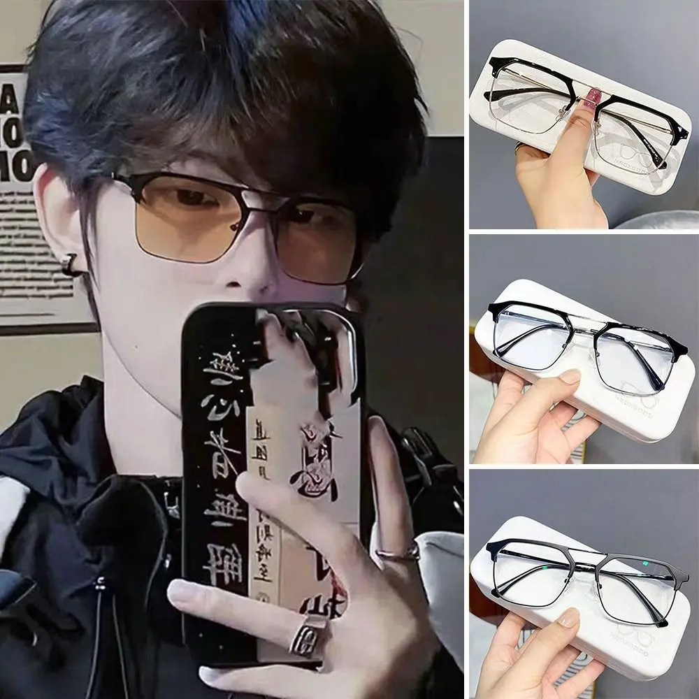 

Discoloration Eye Protection Portable Oversized Eyeglasses Computer Goggles Ultra Light Frame Anti-Blue Light Glasses