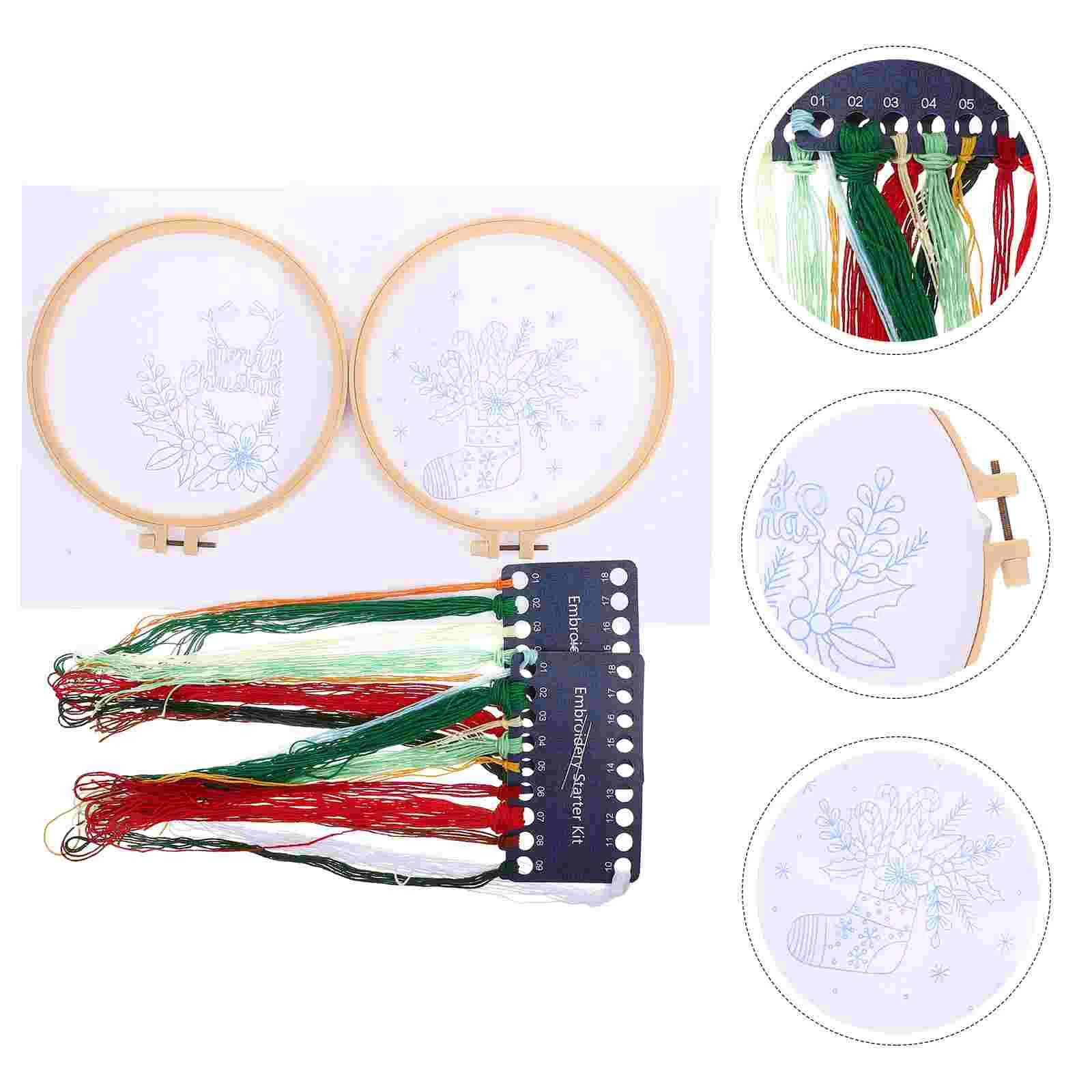 

Embroidery Kit Cross Christmasstitching Kitskids Beginner Sewing Diy Elk Needle Embroider Hoop Mold Thread Punch Holiday