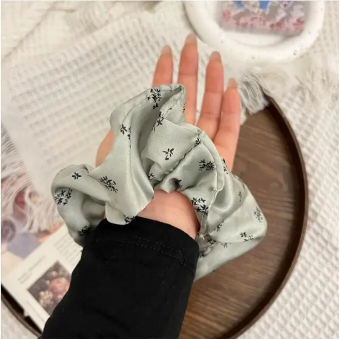 Французская винтажная атласная повязка на волосы с кольцом для большого