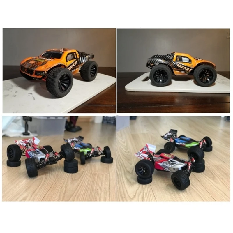 

HOT-4Pcs 90Mm Rubber Tires Tyre Wheel For Wltoys 144001 124019 12428 104001 Haiboxing 16889 SG1601 RC Car Upgrade Parts