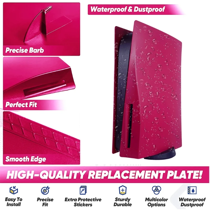 

Skin Cover Protector Case Dustproof Anti-Scratches Compatible with PS5 Disk Version/Digital Edition Console