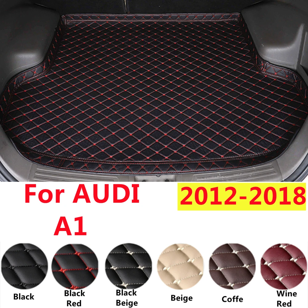 

SJ Professional All Weather Car Trunk Mat Fit For AUDI A1 2012-2018 XPE Leather Tail Liner Rear Cargo Pad WaterProof High Side
