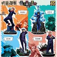 4pcsset anime jujutsu kaisen figure itadori yuji gojo satori fushiguro megumi ryomen sukuna pvc figurine model toys kid gifts