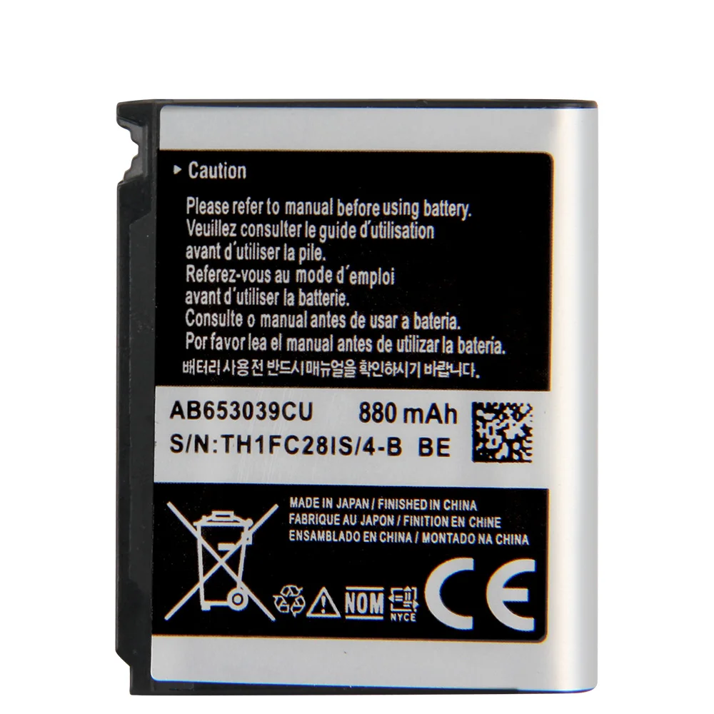Сменный аккумулятор для телефона AB603443CC AB603443CE AB603443CU S5230C F488E G808E L870 W159 S7520U GT-S5233 G800 F539