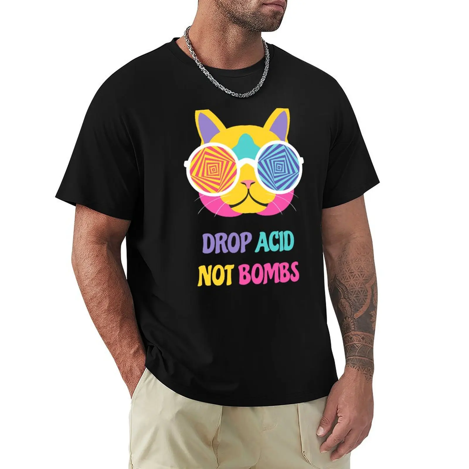 Футболка Drop Acid Not Bombs синяя арочная эстетичная одежда винтажная рубашка в стиле