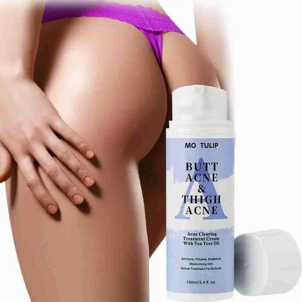

100ml Butt Acne Clearing Cream with tea tree oil for Reduce Acne Pimples to Balance Skin Moisture Keep Buttocks Skin Delica A7E0