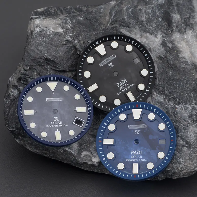 

Seiko 31.8mm Watch Dial Transparent plastic sheet With C3 Green luminous Dial for VS42A Movement fit Seiko Case Watch Repair par