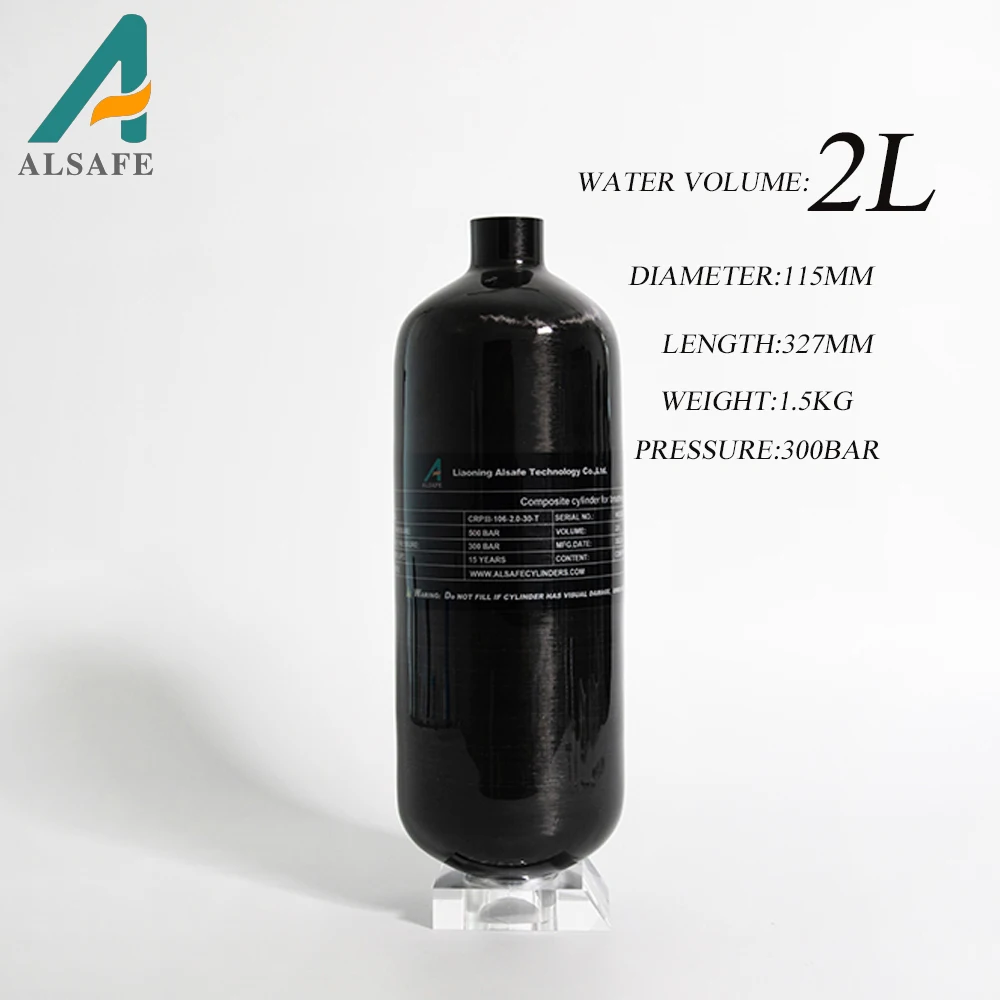 

2L 4500Psi 300Bar 30Mpa Carbon Fiber Tank Scuba Tank Diving Tank