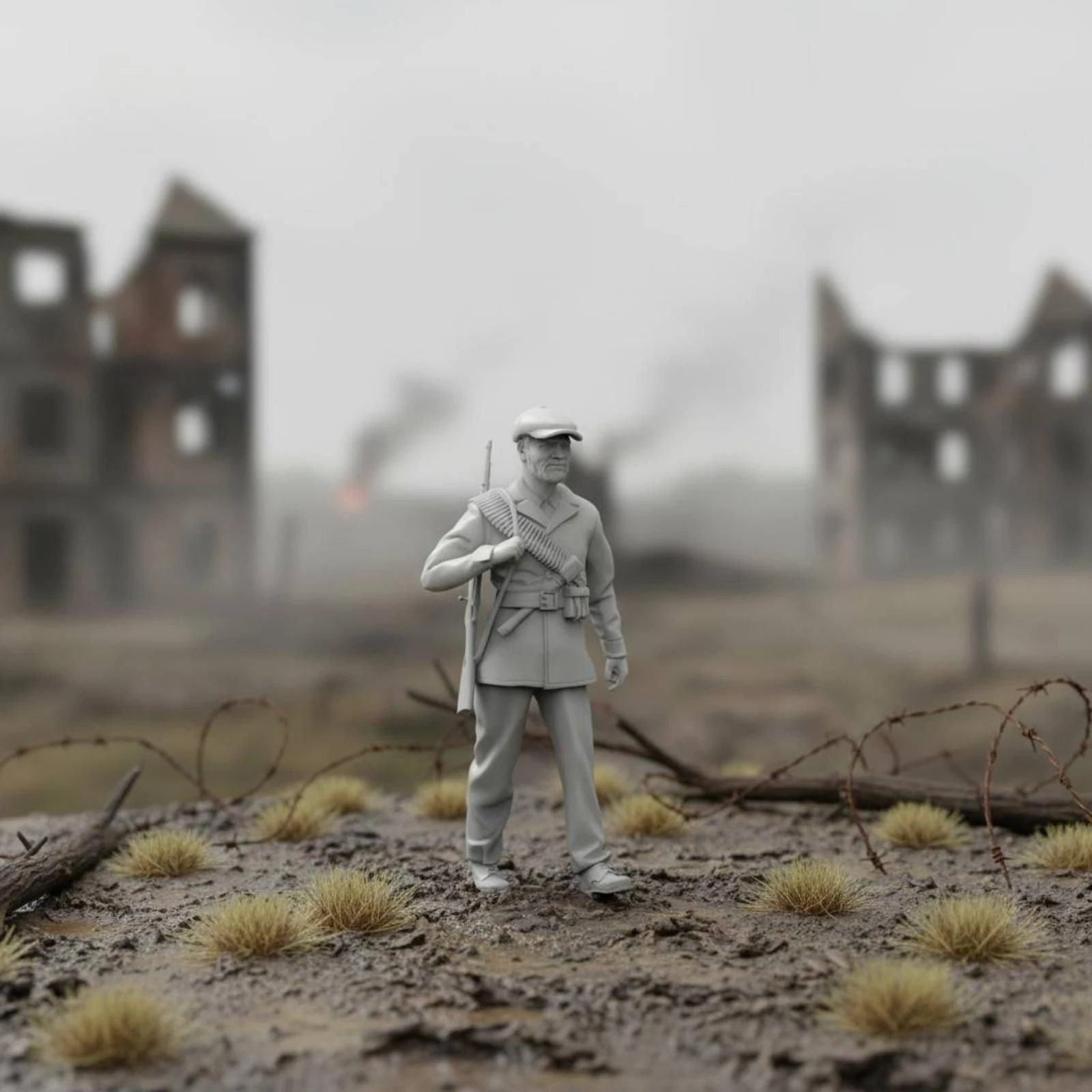 Набор из 7 фигурок солдат Второй мировой войны, 3D-печатные модели из смолы, неокрашенные, цельные, коллекционные игрушки (art.: 3920db601e6c8) - 3920db601e6c8