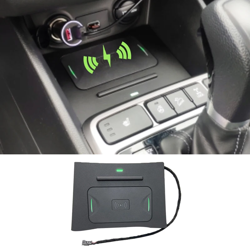 15W qi car wireless charger for Hyundai creta ix25 2017 2020 center console phone holder accessories