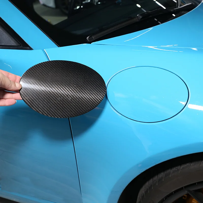 

Real Carbon Fiber Car Fuel Tank Cap Decorative Protection Sticker For Porsche 718 911 16-18 Accessories