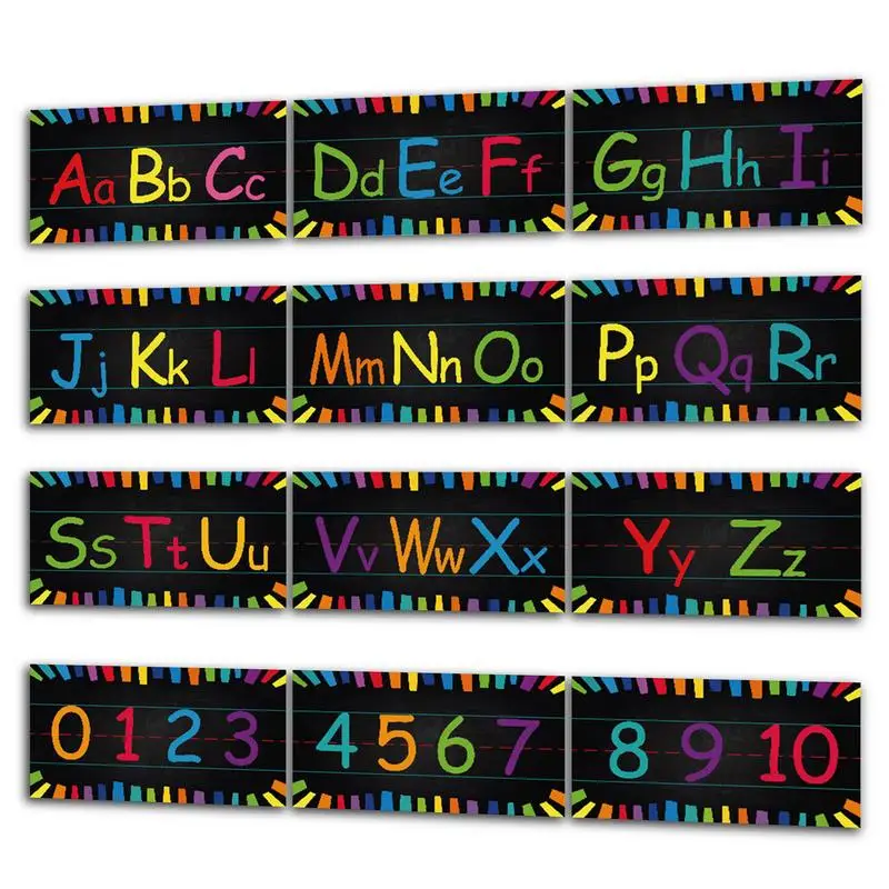 

Wall Alphabet Chart Numbers 0-9 Posters For Kids Toddlers Nursery Living Room Classroom Educational Posters For Kindergarten And