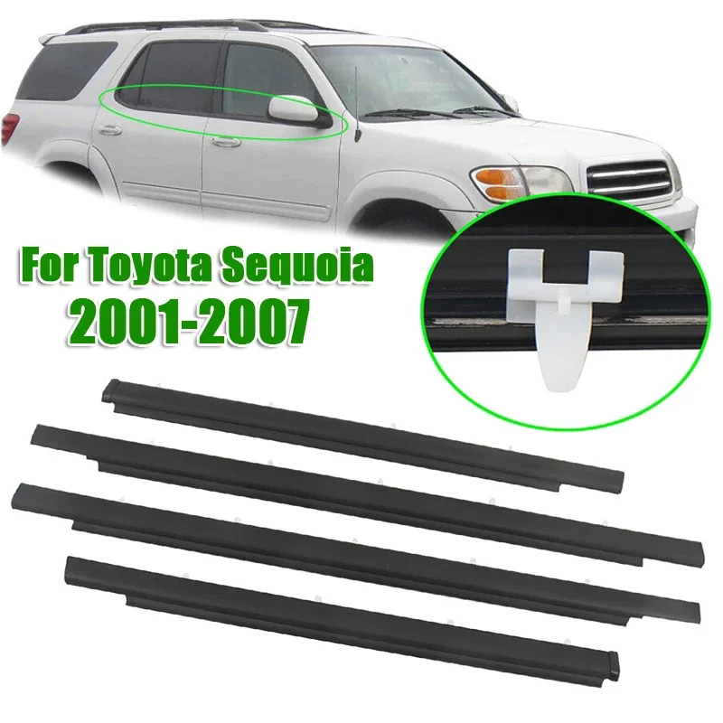 

4 шт., герметичная лента для боковых окон автомобиля Toyota Sequoia 2001-2007