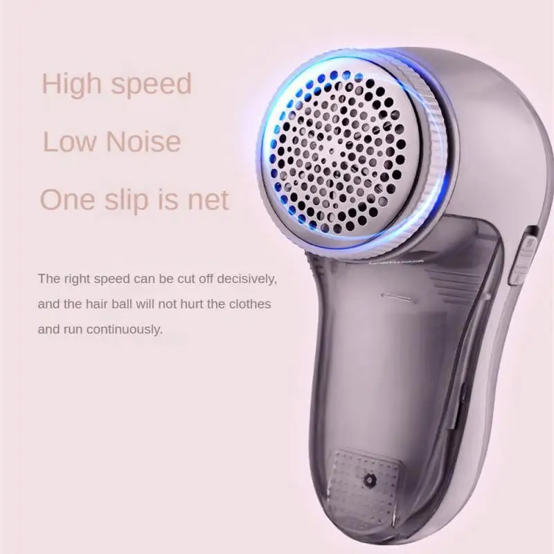 

3 Blade Cyclone Blade Anti Pilling Razor Pink Large-capacity Battery Electric Plush Remover High Speed Low Noise Strong Power