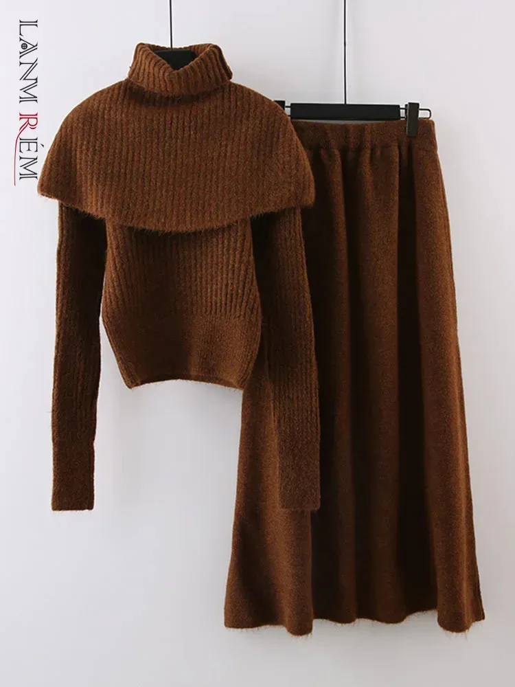 Элегантный Комплект из трех предметов LANMREM женский свитер с эластичной юбкой