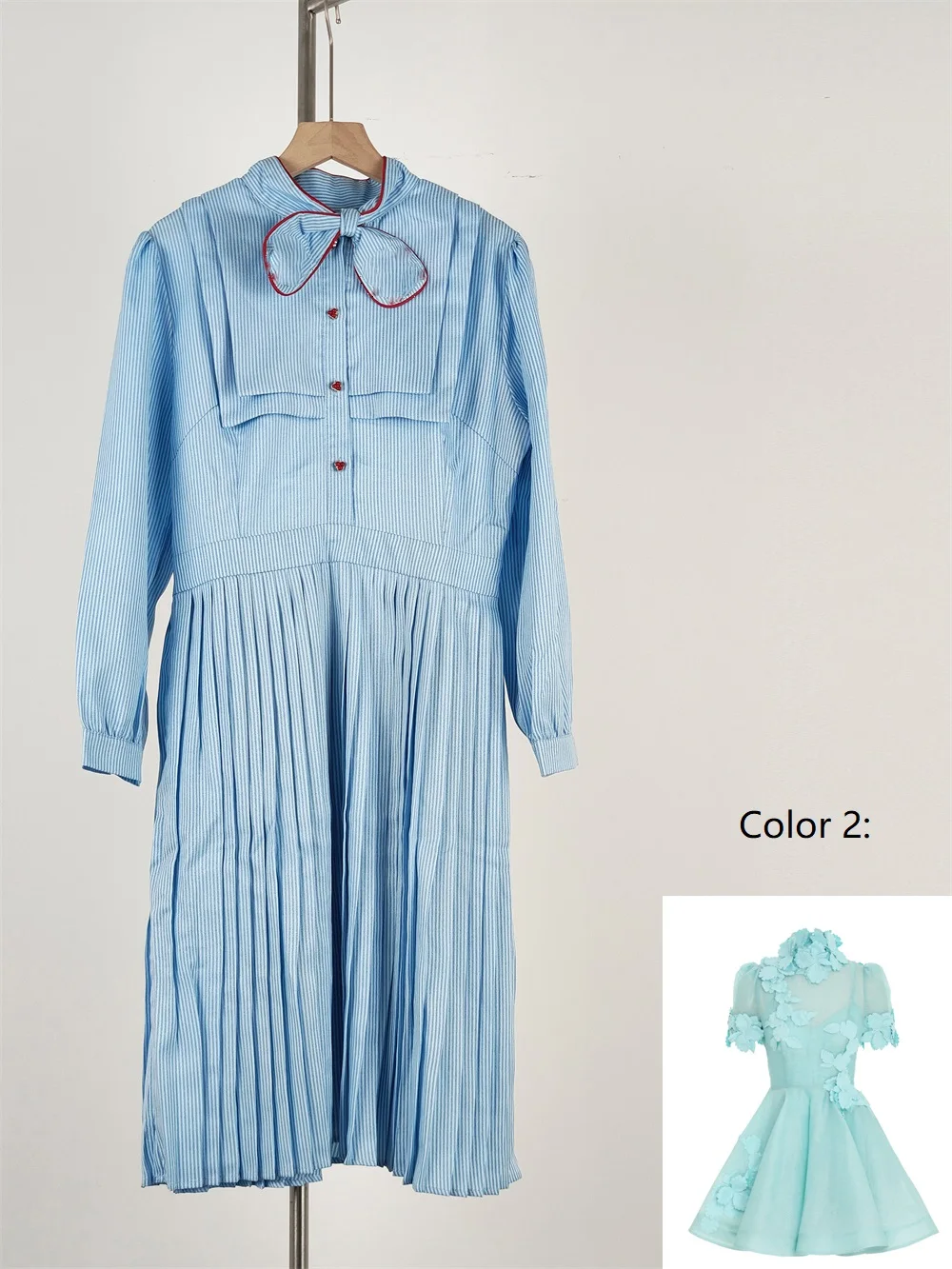 

2023 Newwomen Short Sleeve Stand Collar Appliques Print Dress