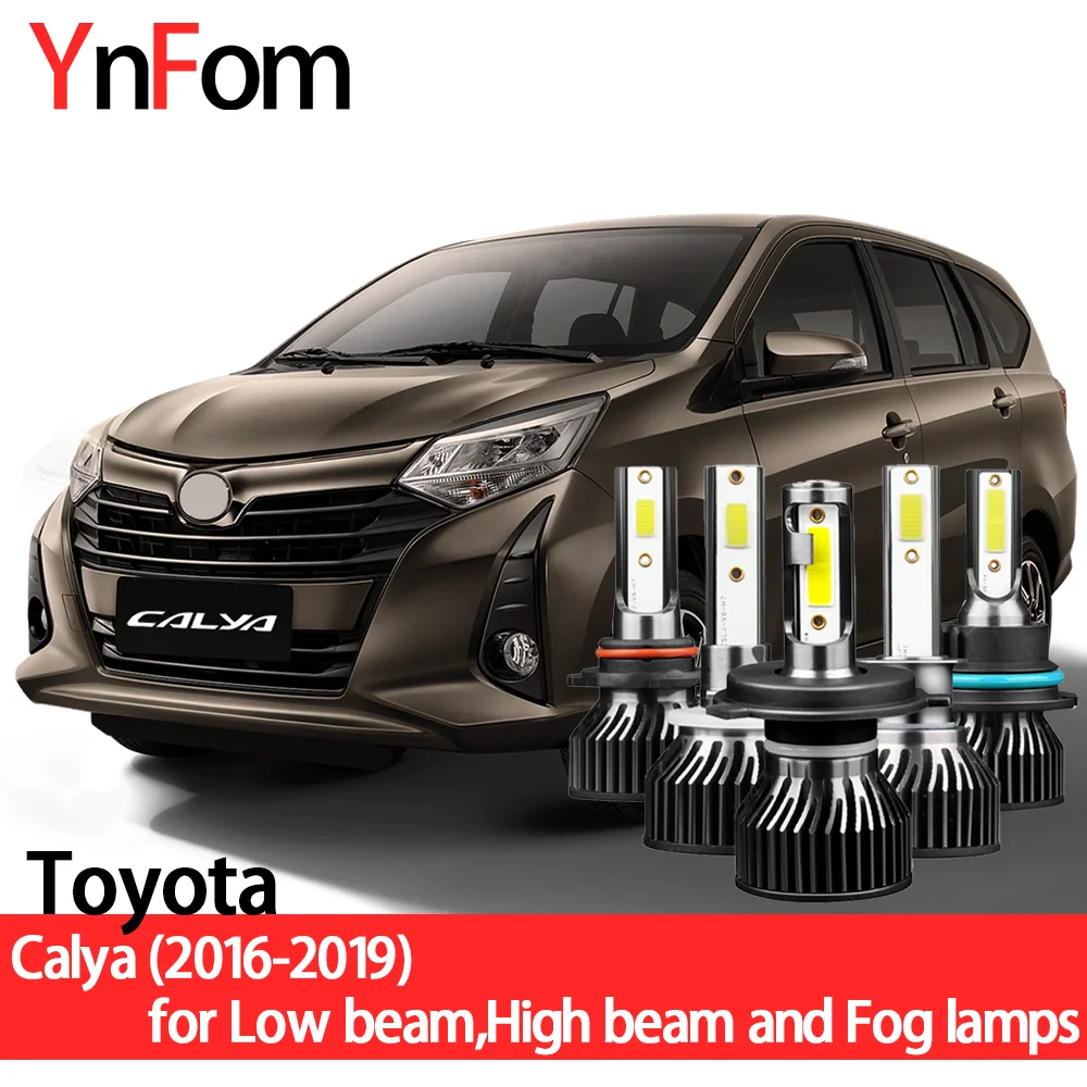 

Комплект светодиодных фар YNFOM для Toyota Calya B401 2016-2019, ближний свет, дальний свет, противотуманные фары, автомобильные аксессуары, лампы для авто...