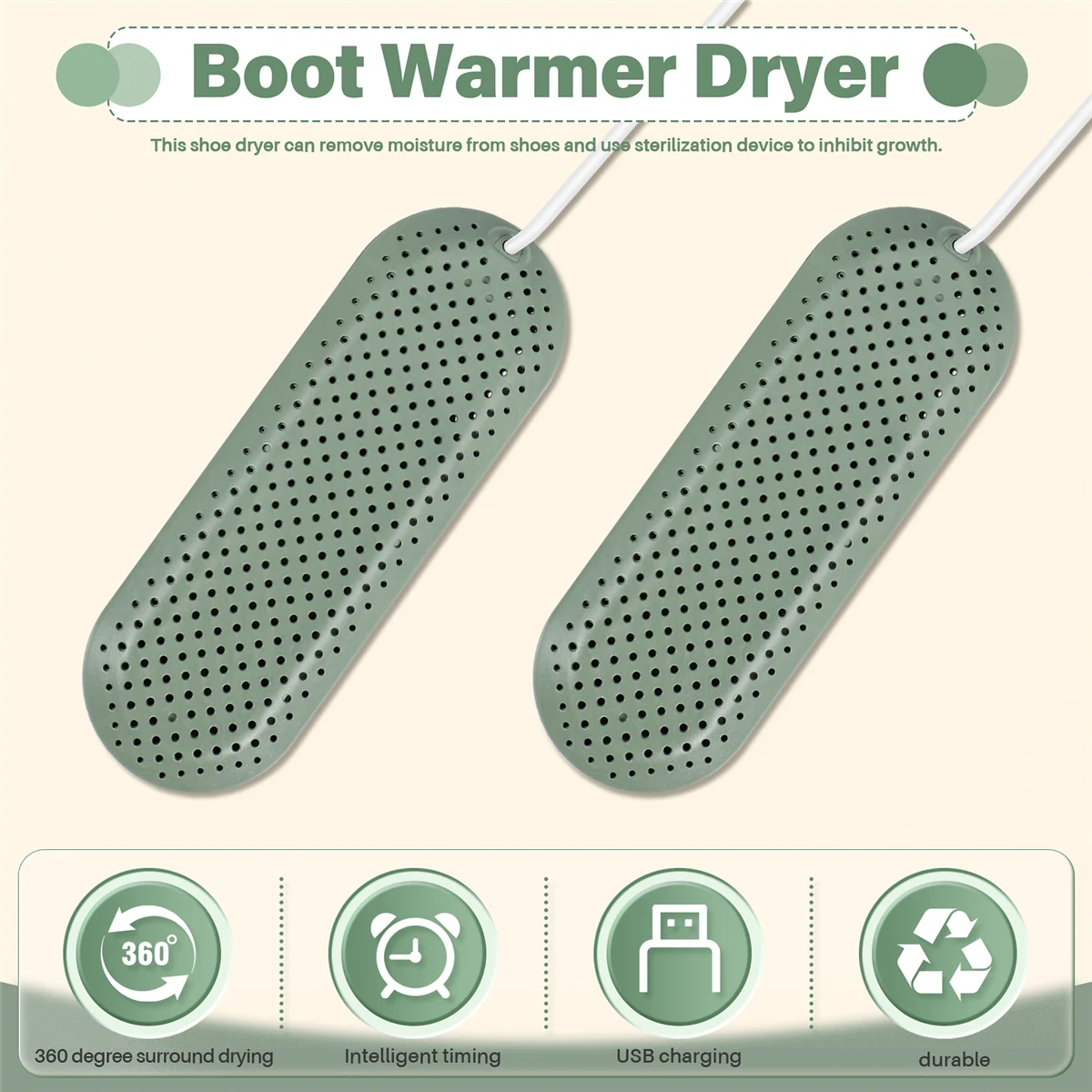 Сушилка для обуви портативная USB-сушилка интеллектуальная дезодорация времени